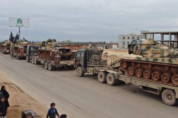 تعزيزات عسكرية تركية إلى ريف حلب الغربي شمالي سوريا