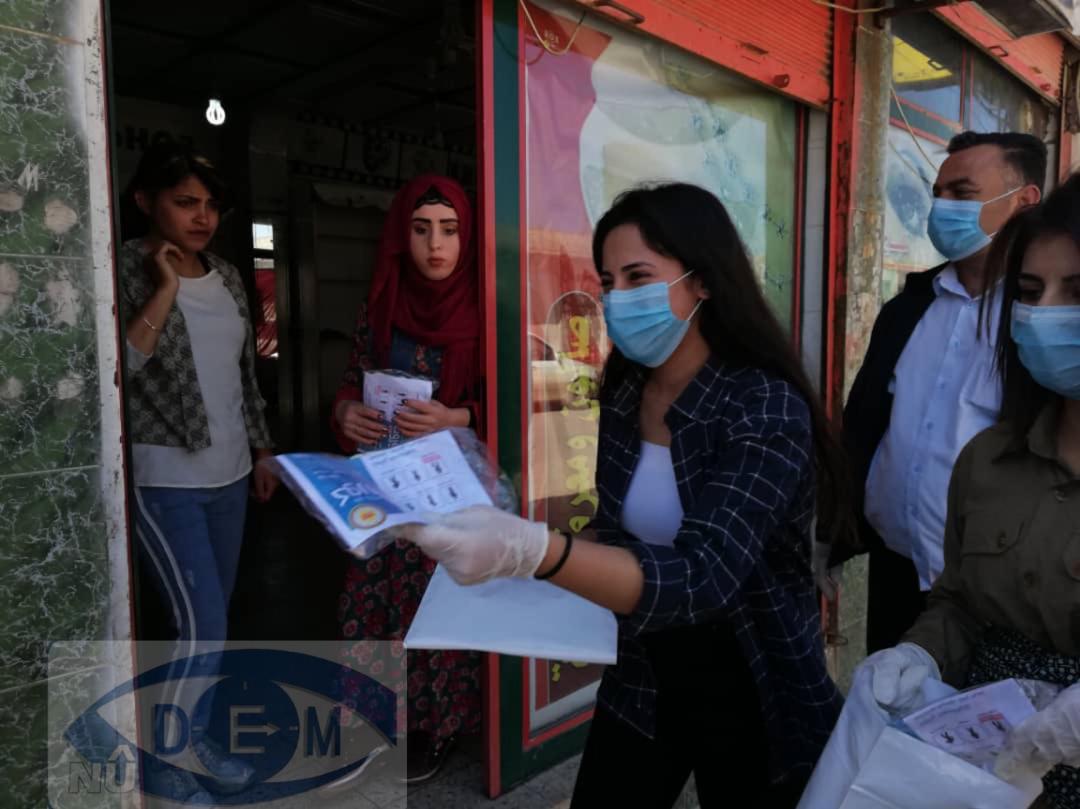 محلية ENKS توزع مواد وقائية في تربة سبية